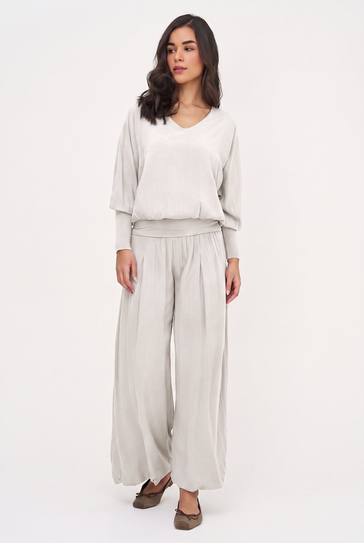 Women's Woven V-Neck Top
