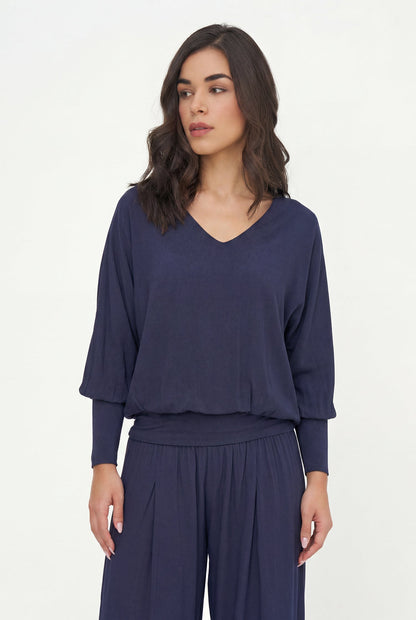 Women's Woven V-Neck Top
