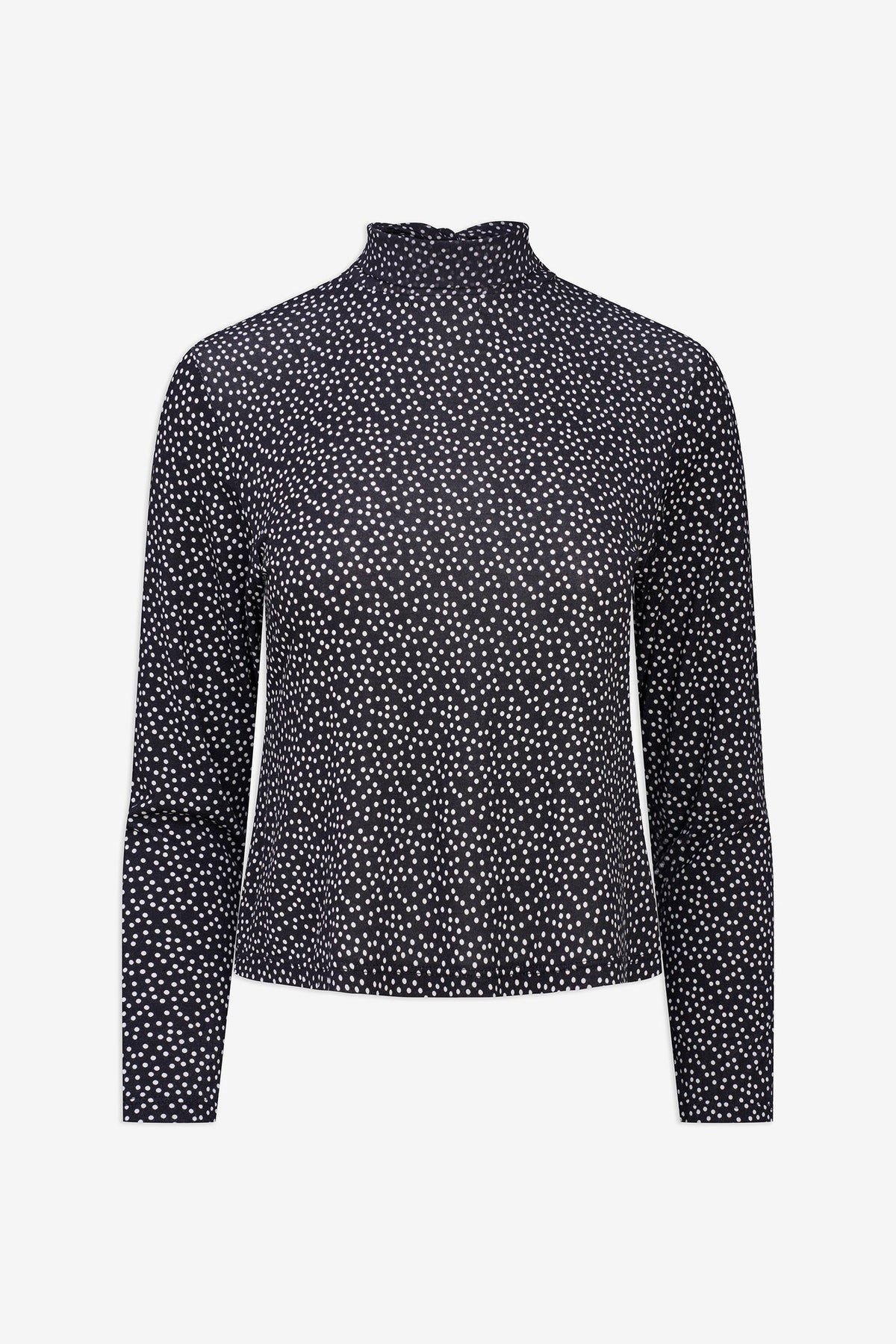 Women's Soft Printed Knit Top, Long Sleeves & Tie-Back Scarf Collar