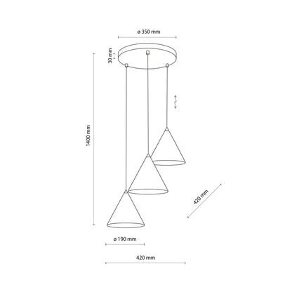 CONO Modern Minimalist Pendant Light 3 - AURABAGS SHOP