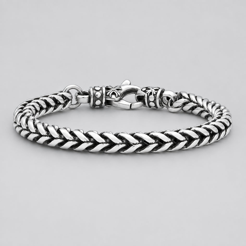 Men's Heavy Duty Wheat Chain Stainless Steel Bracelet Biker Jewelry