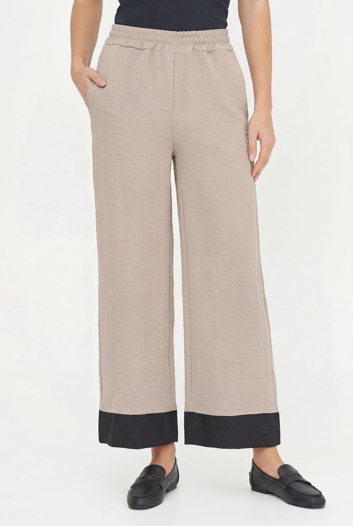 Women's Color-Block Woven Pull-On Pants