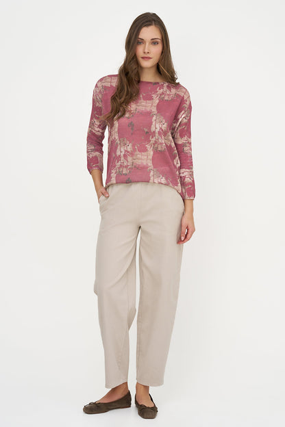 Women's Woven Barrel-Leg Pull-On Pants