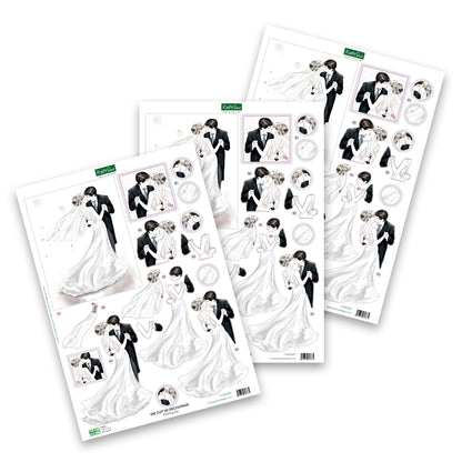 Die Cut Decoupage – Wedding Day (Pack Of 3)