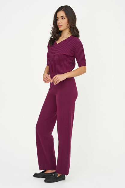 Women's Knit Pull-On Straight-Leg Pants