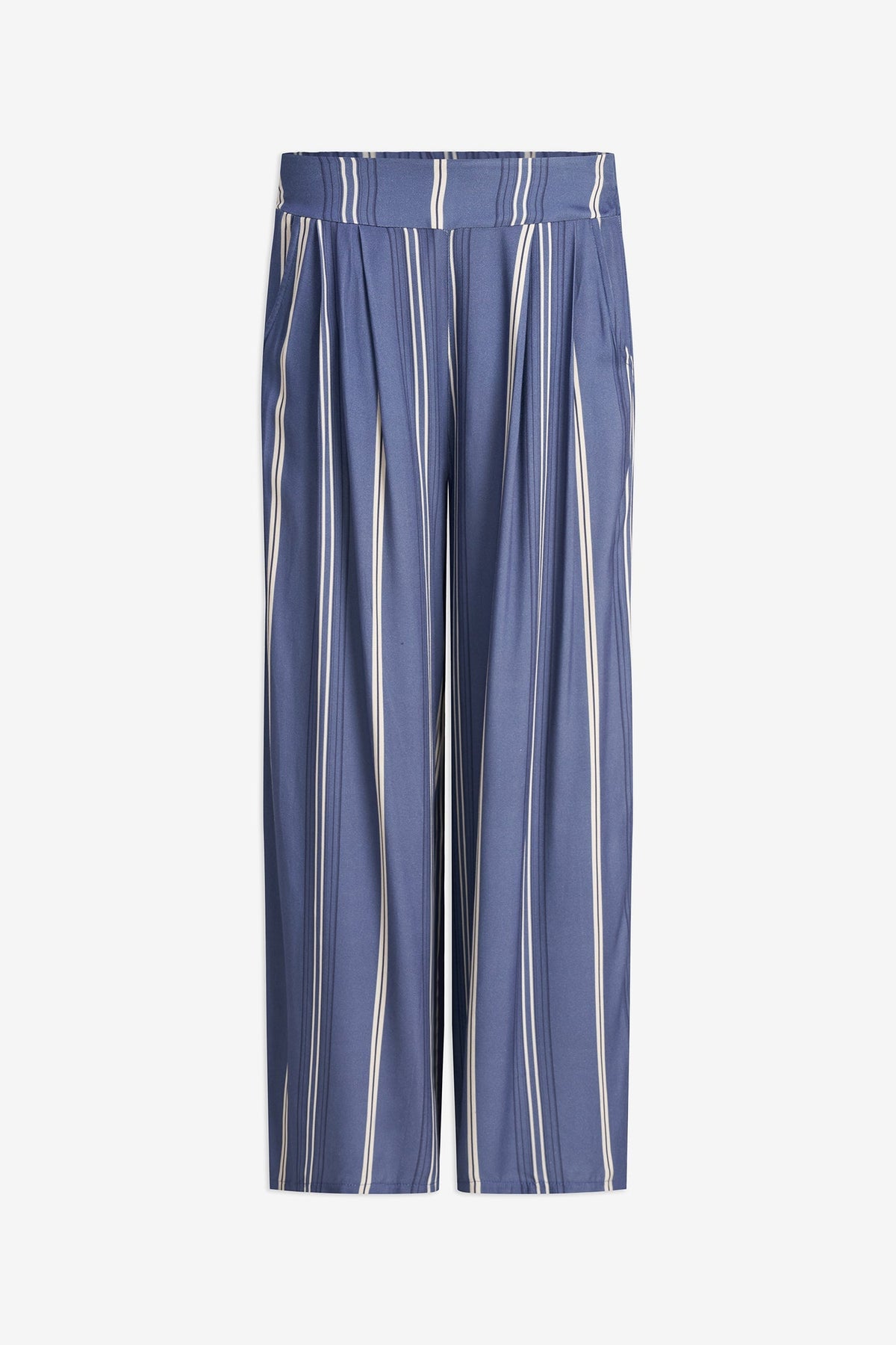 Women's Printed Woven Wide-Leg Pull-On Pants with Side Pockets