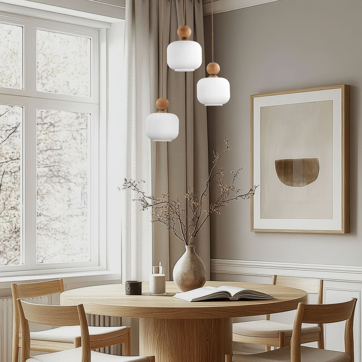 Ballo 3-Light Scandinavian Pendant Light for Kitchen Island, Dining Room & Living Room
