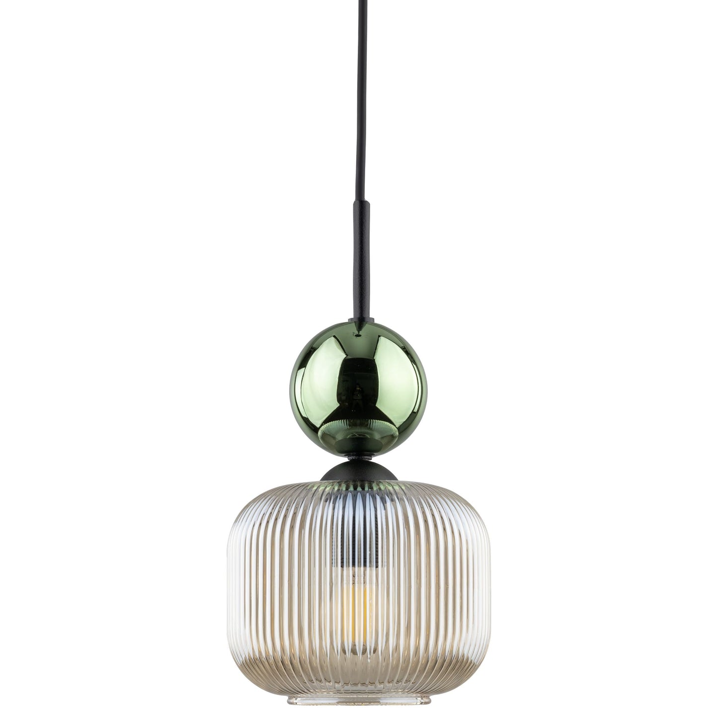 SOPHIA Ribbed Glass Pendant Light for Kitchen Island, Dining Room & Contemporary Interiors
