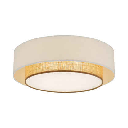 CALISTO JUTE Scandinavian Flush Mount Ceiling Light for Bedroom, Hallway & Living Room