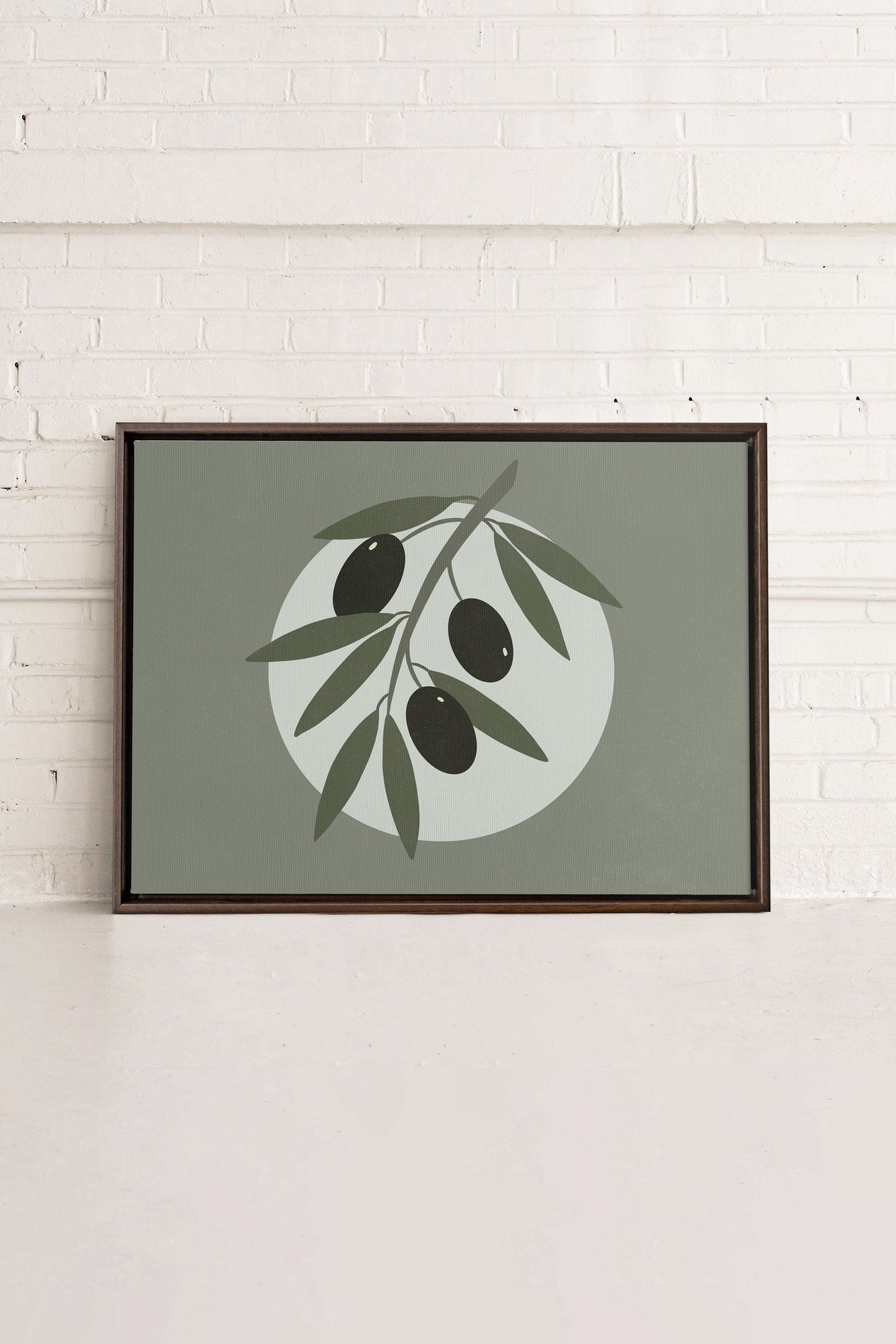 OLIVE MOON, Oeuvre sur toile étirée