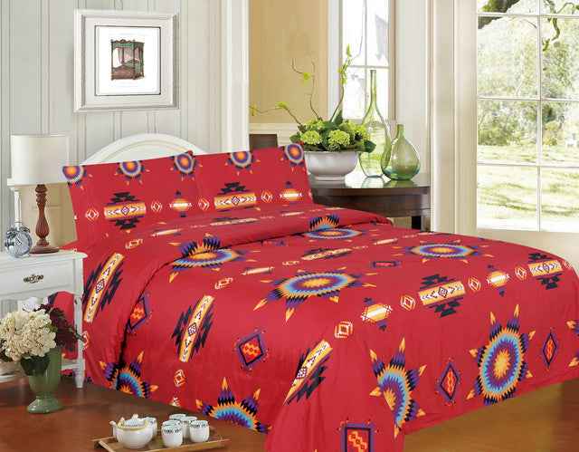 Burgundy Super Soft Sheet Set – Starburst Design