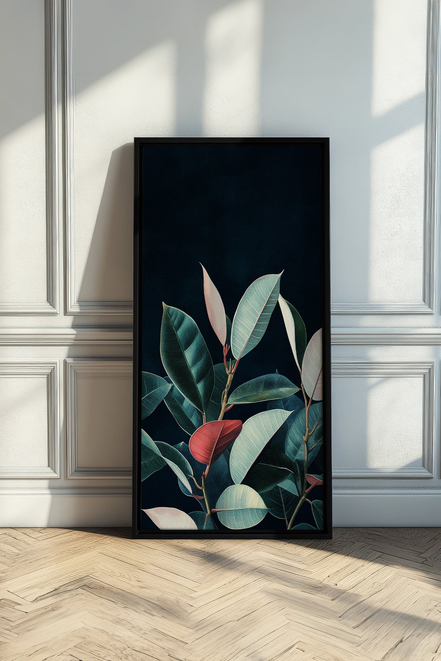 FEUILLAGE NOCTURNE, Oeuvre sur toile étirée