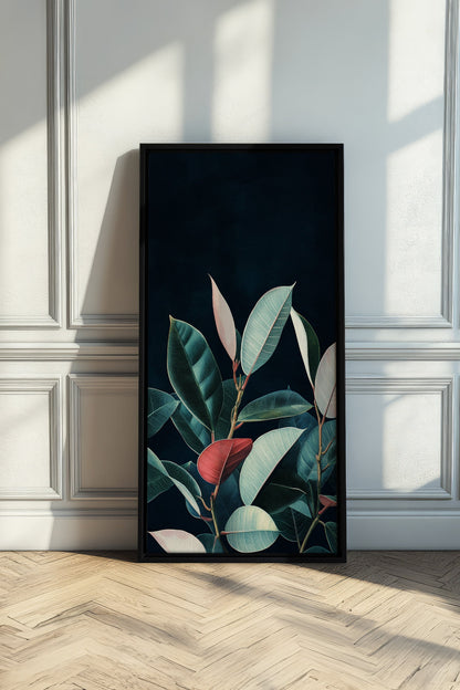 FEUILLAGE NOCTURNE, Oeuvre sur toile étirée