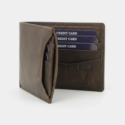 Men's RFID Bifold Wallet with Removable Card Sleeve