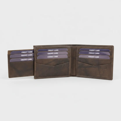 Men's RFID Bifold Wallet with Removable Card Sleeve