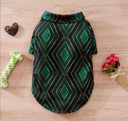 Edward Dog Shirt | Dress Dog Shirt with Bow Detail