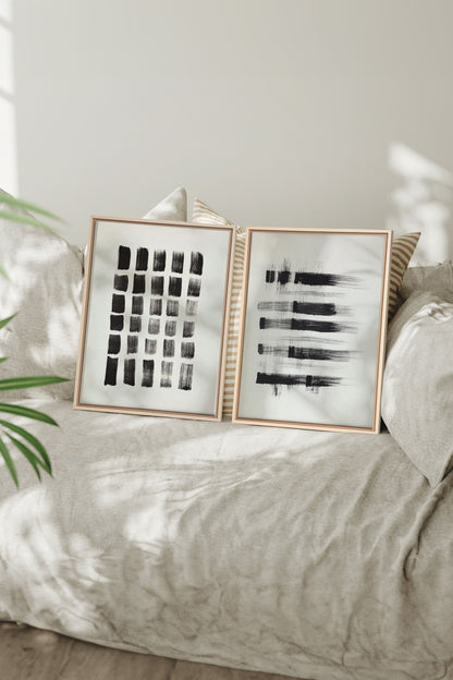 LINEAR CONTRAST DUO (2 Oeuvres sur toile étirée)