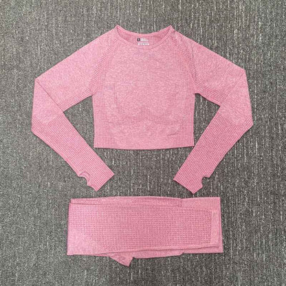 Women's Quick-Drying Nylon Moisture-Wicking Fitness Suit – Long Sleeve Activewear Set