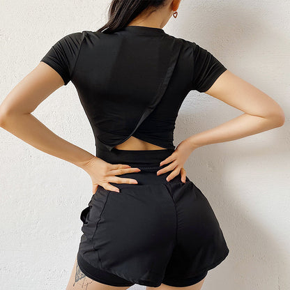 Running Training Short-Sleeved T-Shirt – Women’s Tight-Fit Yoga & Fitness Top