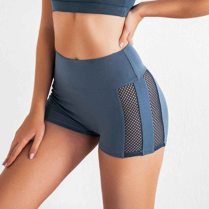 Women’s Yoga Clothing Set – Sexy Back Fitness Sports Bra & Peach Hip Shorts