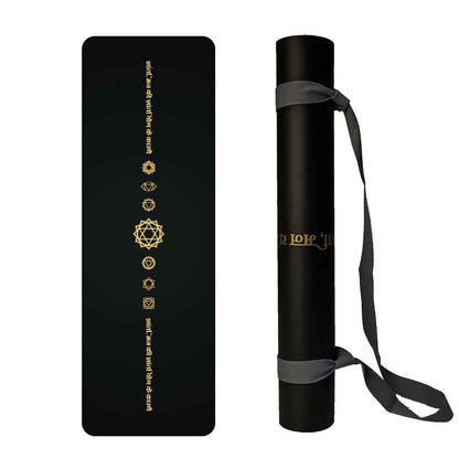 Widened &amp; Thickened PU Rubber Yoga Mat – Premium Non-Slip Fitness Exercise Mat