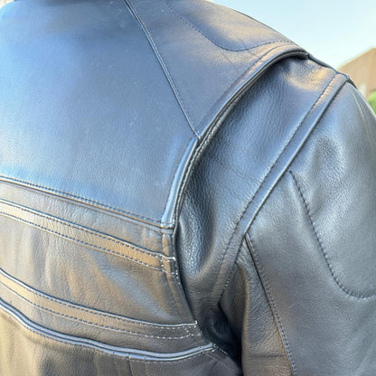 Open Road Men's Leather Armored Riding Jacket | Motorcycle Jacket
