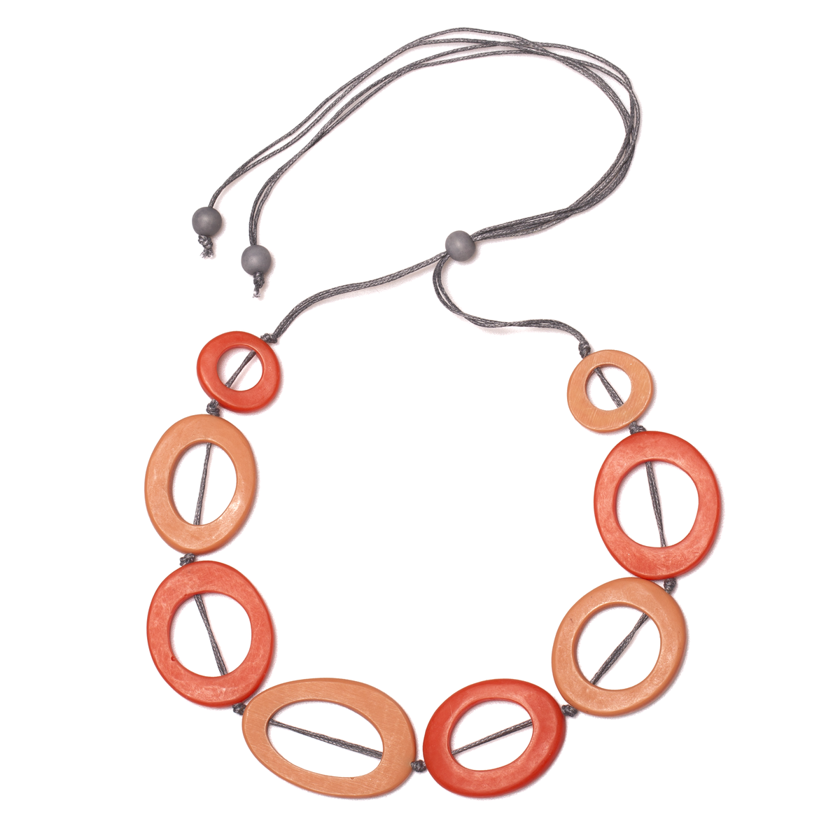 Tonal Resin Hoop Necklace
