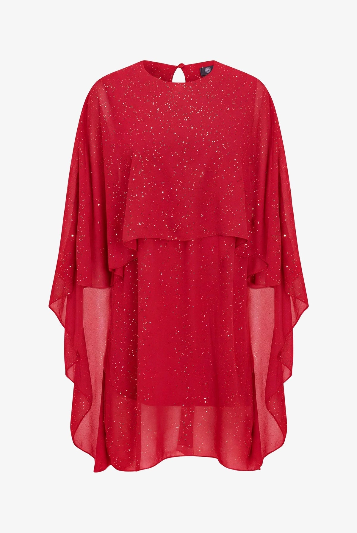 Women's Foil-Printed Woven Cape Dress
