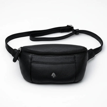 Greenwood Leather Belt Bag. Premium Top-Grain Leather Waist Pack & Crossbody Sling