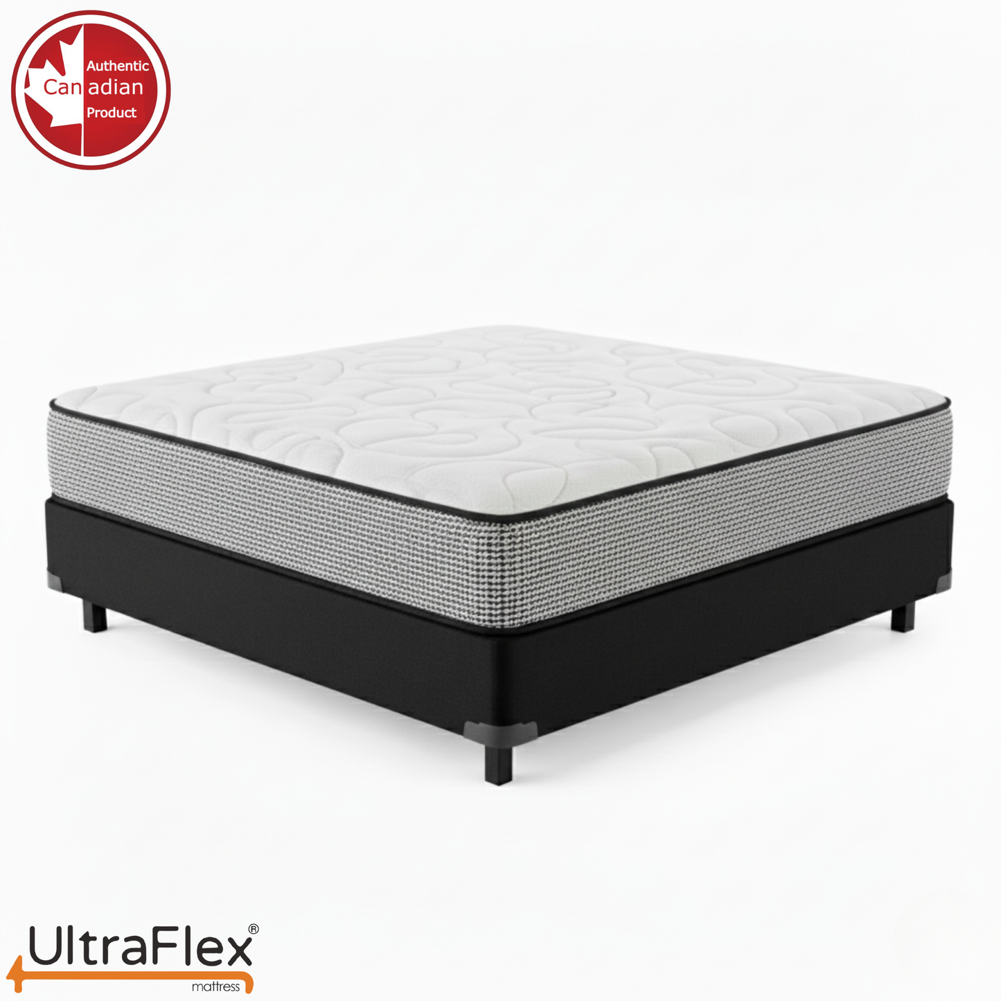 UltraFlex® DreamWeaver Mattress and BoxSpring Set Medium Firm Pocket Coil Hybrid Mattress – Canadian-Made Orthopedic Support with Cooling Gel Foam, Quilted Top, Breathable & Hypoallergenic Comfort, Edge Support & Motion Isolation