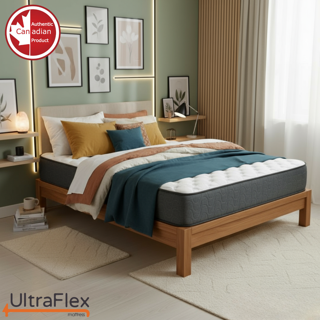UltraFlex® HERCULES Feste orthopädische Matratze – Kühlgel, hochdichter Sojaschaum, Wirbelsäulenpflege | CertiPUR-US® | Hergestellt in Kanada