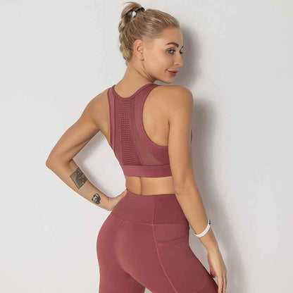 Women’s Breathable Mesh Sports Vest – Workout & Fitness Activewear Top