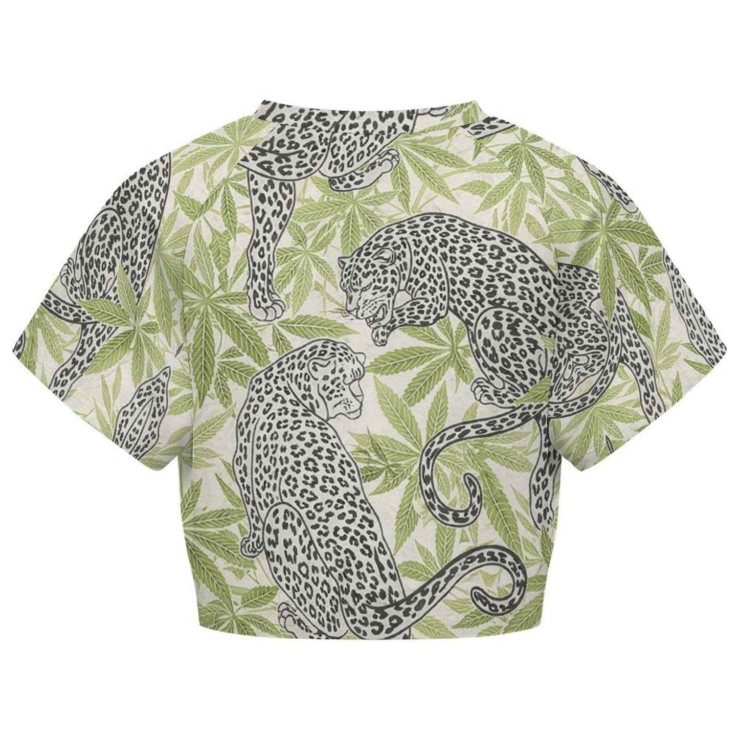 Leopard Cropped Ralgan T-Shirt