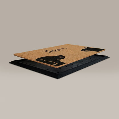 two pets+home rectangular doormat set
