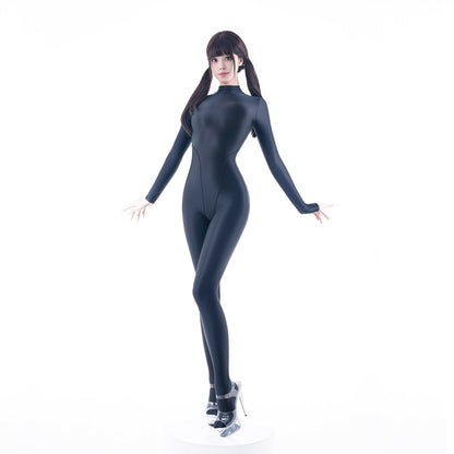 Spandex Nylon See Through Sheer Full Bodysuit Zentai Shinny Cosplay Suit