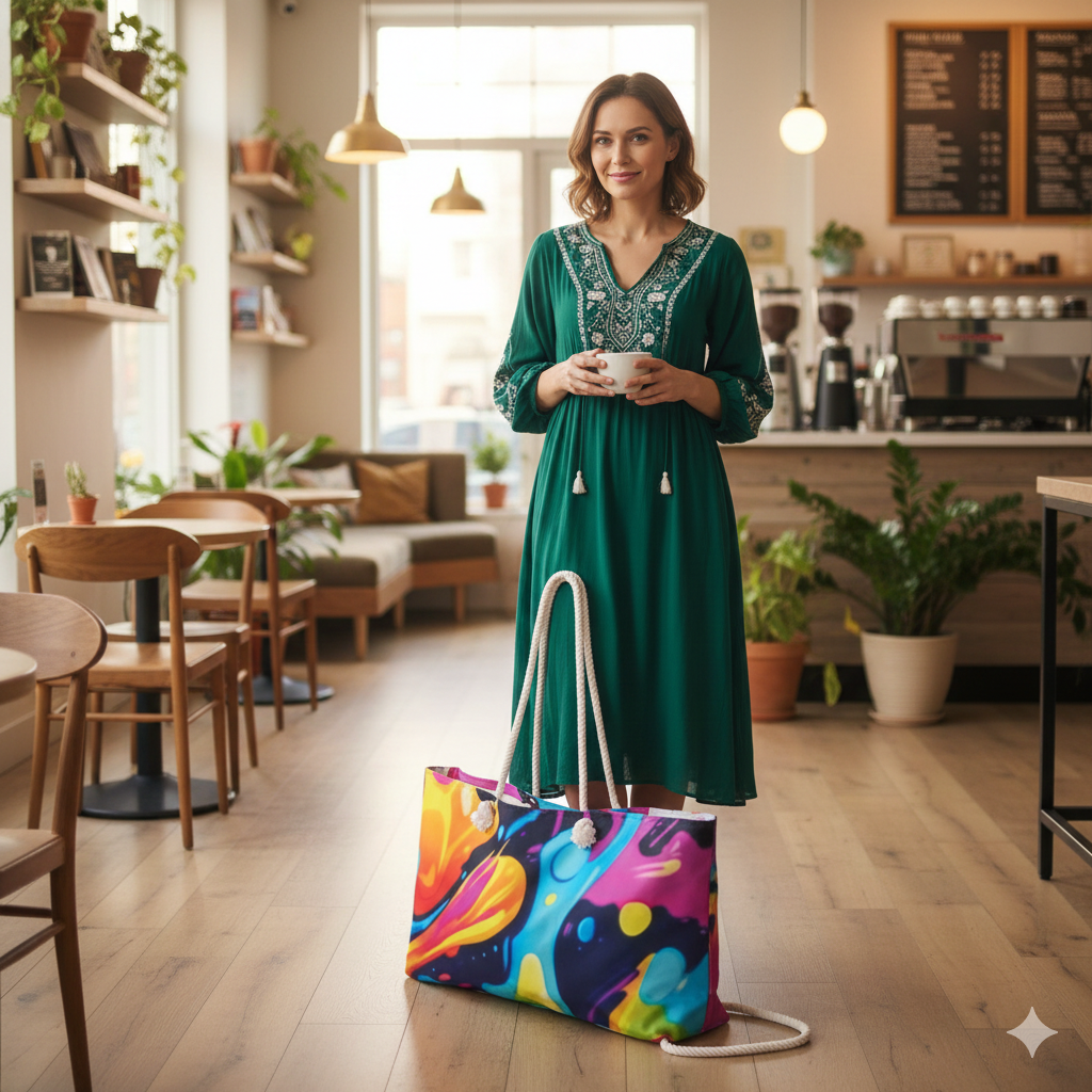 Colorful Abstract Swirl Weekender Bag | Neon Liquid Art Tote | Large Tote Bag - AURABAGS SHOP