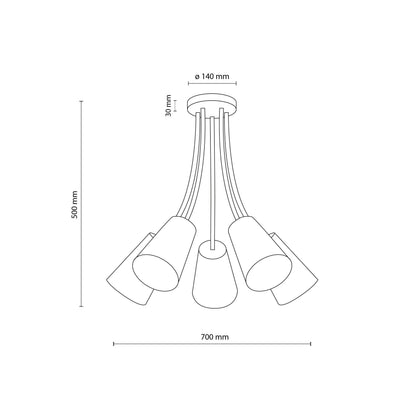 WIRE Ceiling Lamp 5 - AURABAGS SHOP
