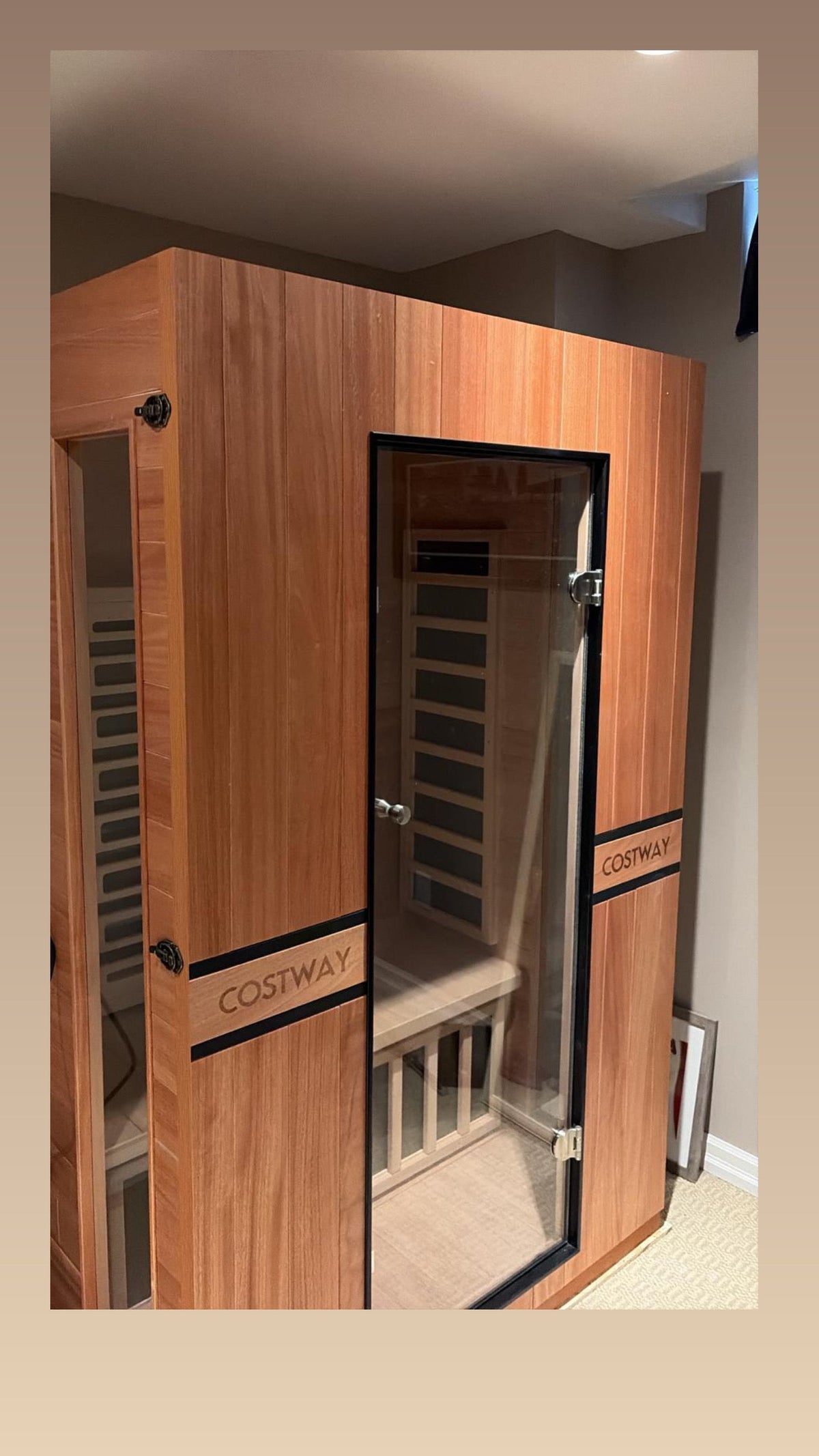 PREORDER NOVEMBER 2026-Costway 2-Person Dual Therapy Full Spectrum Infrared Sauna with Red Light Panel, WiFi App Control, Chromotherapy & Bluetooth – Okoume Wood- Fully Loaded Indoor Spa