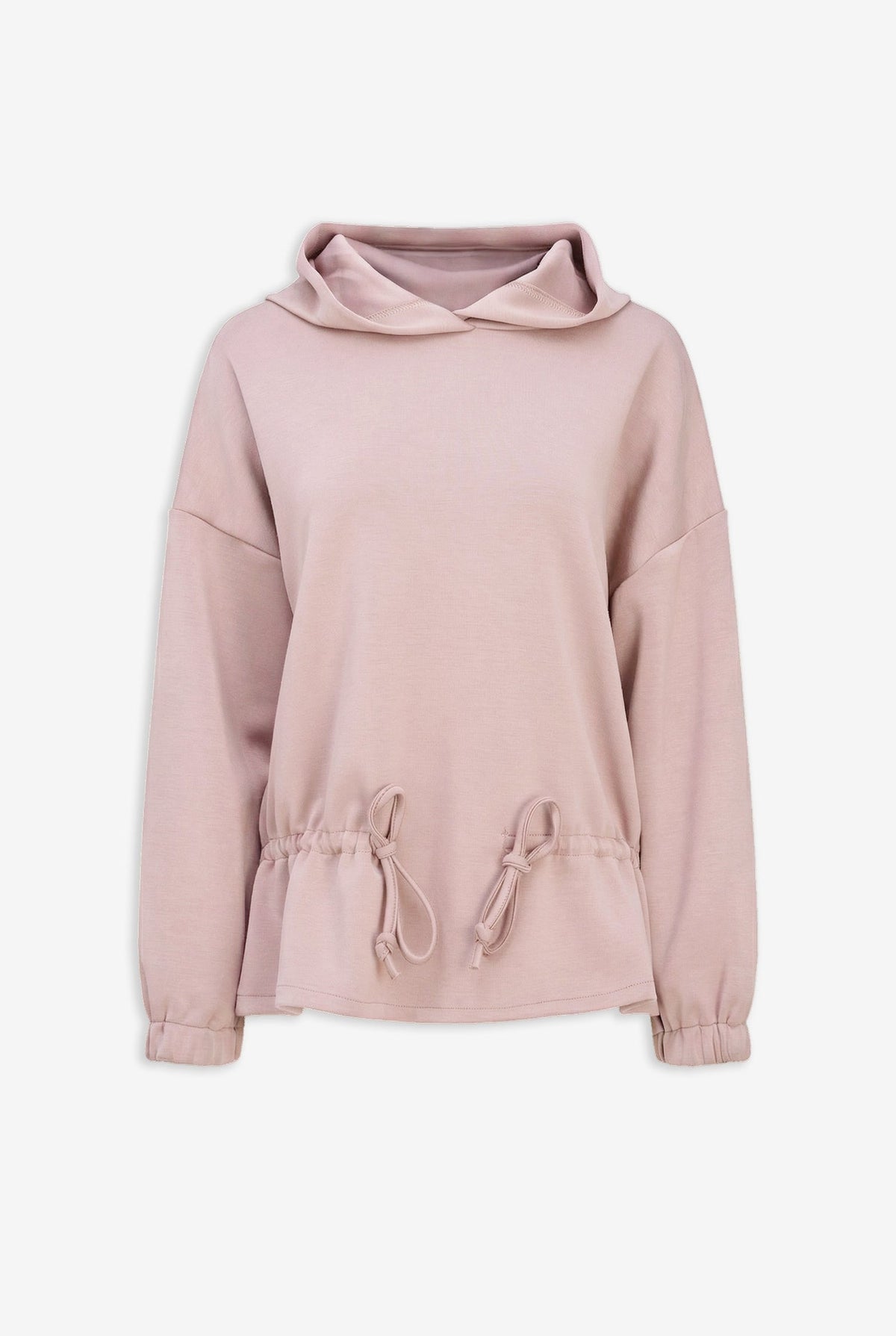 Women's Knit Hooded Sweatshirt, Long Sleeves & Adjustable Waist