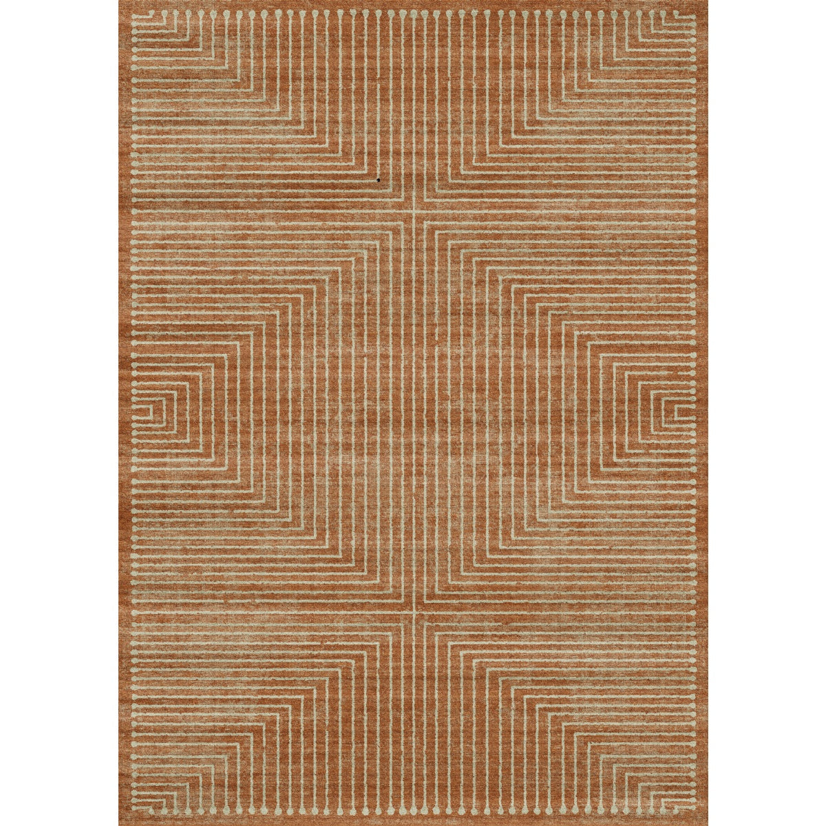 Bond Naturale Orange Elfenbein Teppich