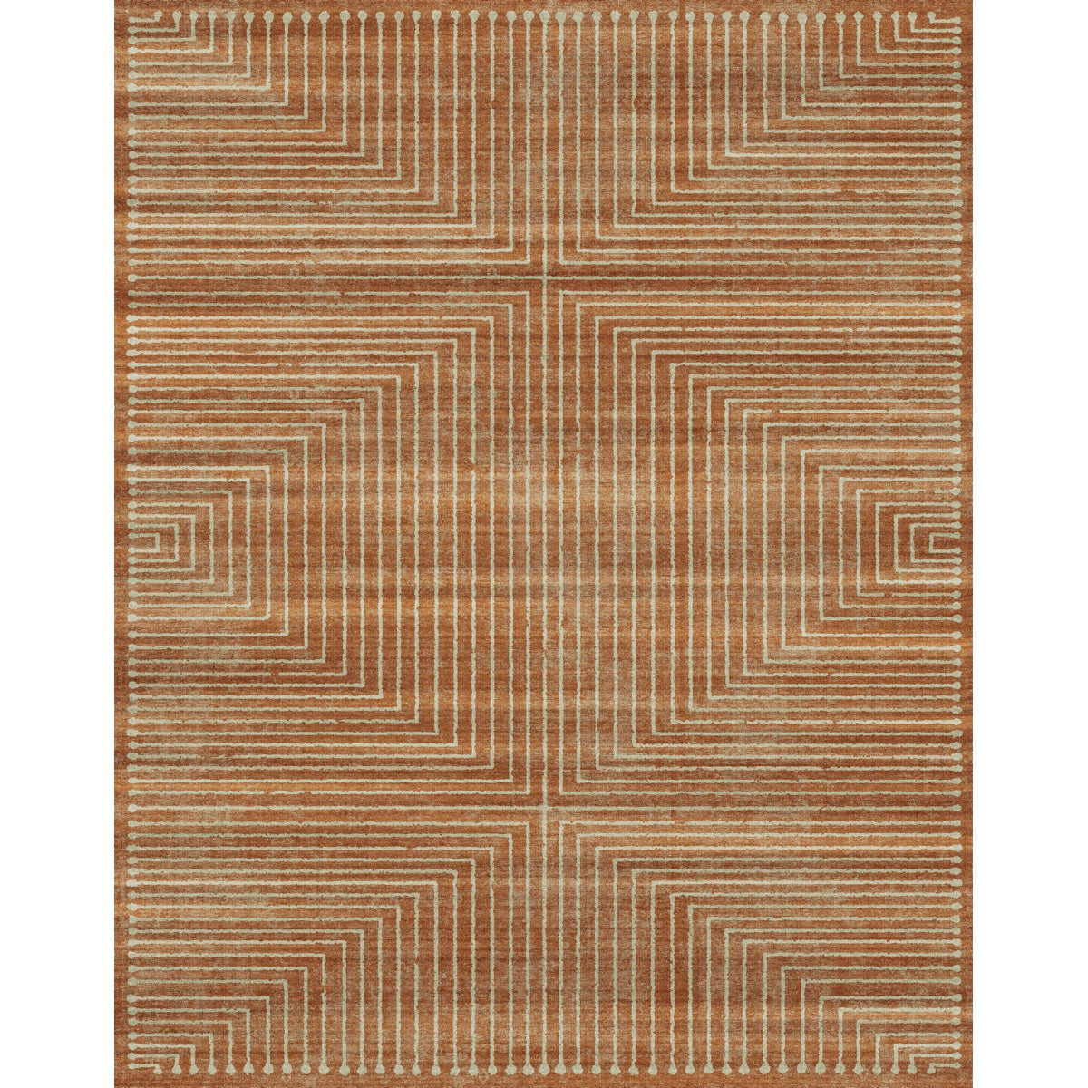 Bond Naturale Orange Elfenbein Teppich