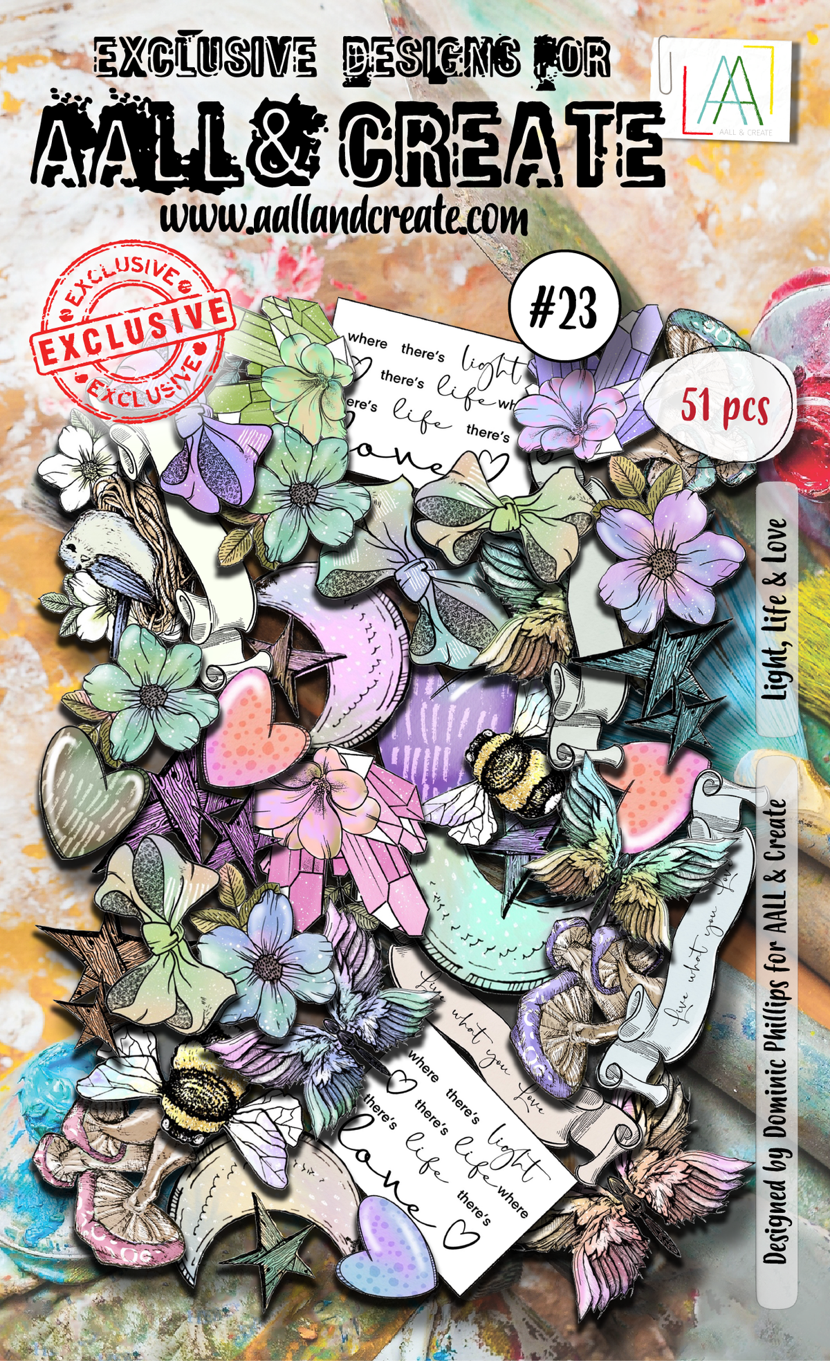 AALL and Create  Ephemera Die-Cuts - 23 - Light, Life & Love