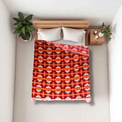 Red Southwestern Style Lightweight Queen Blanket – Cozy & Soft