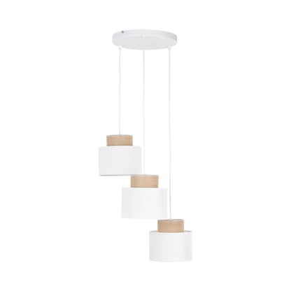 DUO White Jute Natural Pendant Light 3 - AURABAGS SHOP