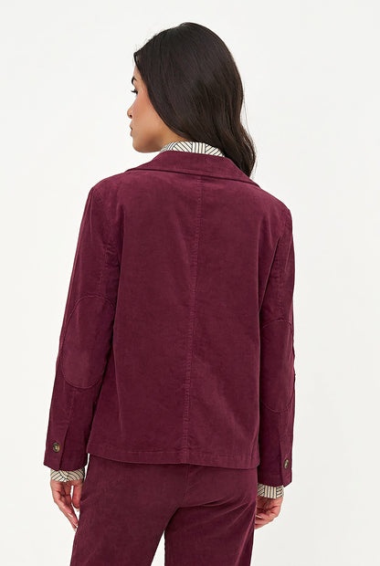 Women's Corduroy Blazer, Long Sleeves, Patch Pockets & Elbow Patches