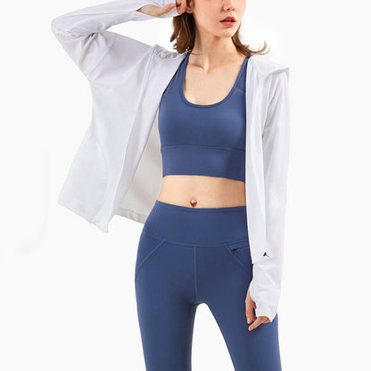 Women’s Hooded Loose Fit Gym Suit – Close Lock Zipper Activewear Set