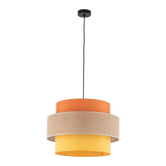 TRIO Jute Mid-Century Boho Large Pendant Ceiling Light Fixture for Kitchen Island, Dining Room & Living Room - AURABAGS SHOP