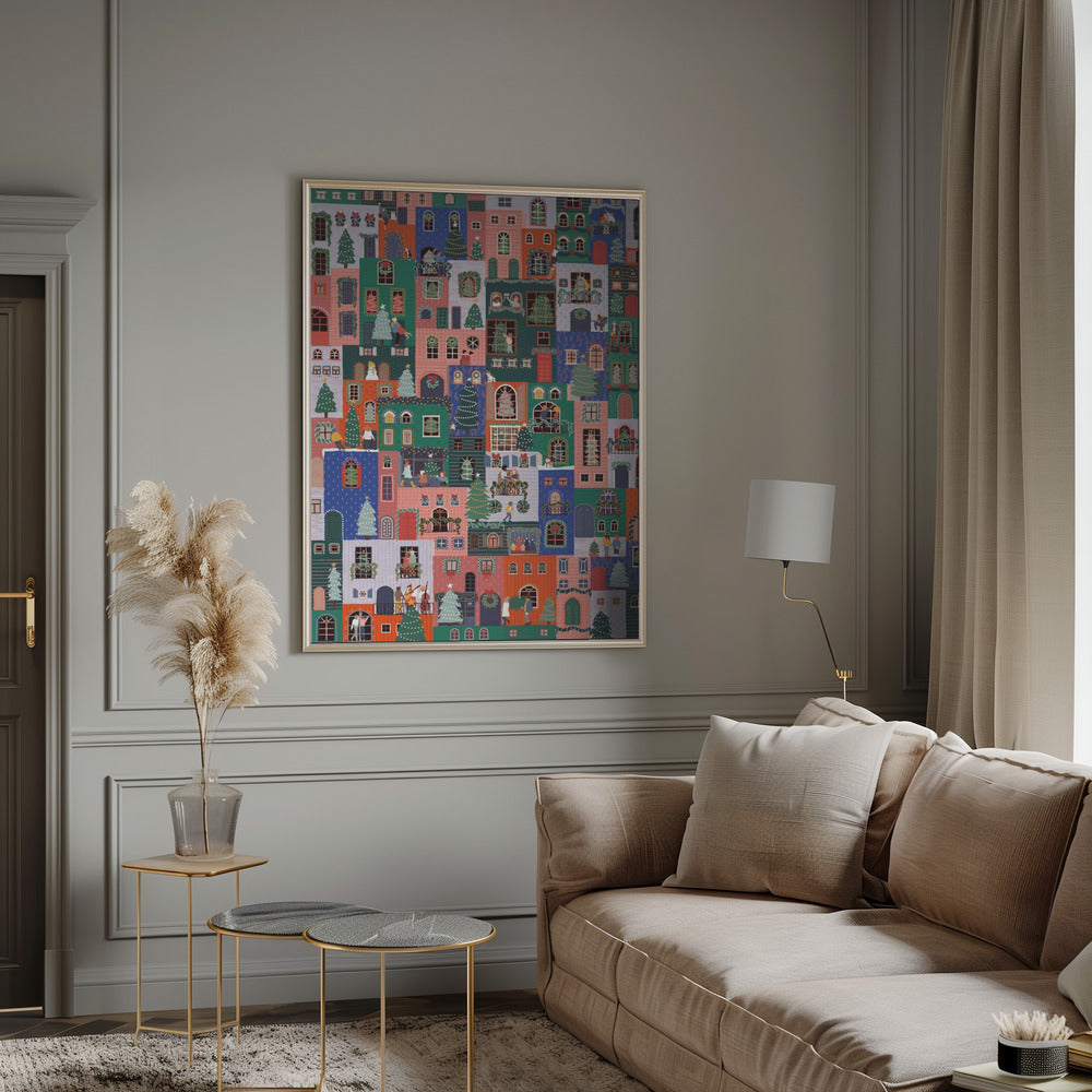 Wall art Holiday Houses Canvas Print