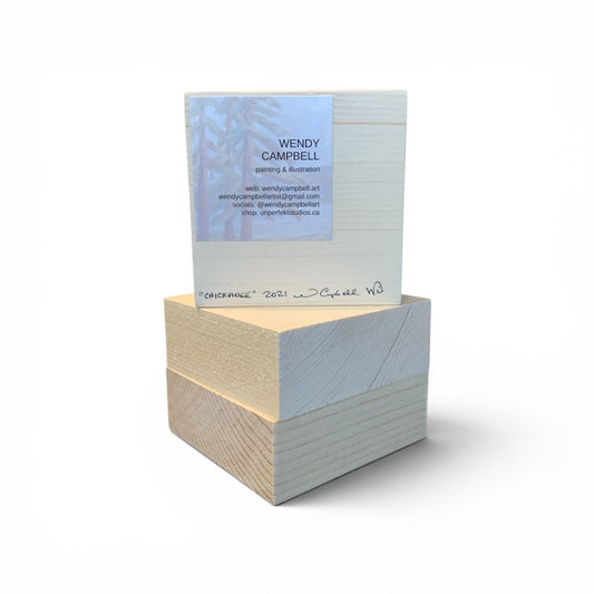 Print on Wood Block - European Robin