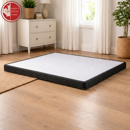 UltraFlex® Premium Solid Wood Box Spring Mattress Foundation 2" Low Profile - Twin, Double, Queen, King | Premium Heavy Duty Mattress Base, No Assembly Required, Compatible with All Mattress Types- Made in Canada